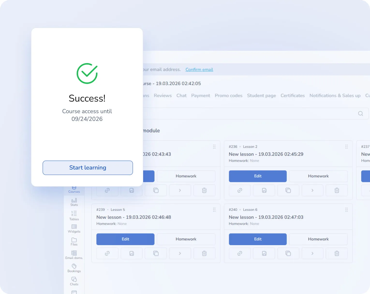 Instant access 24/7
