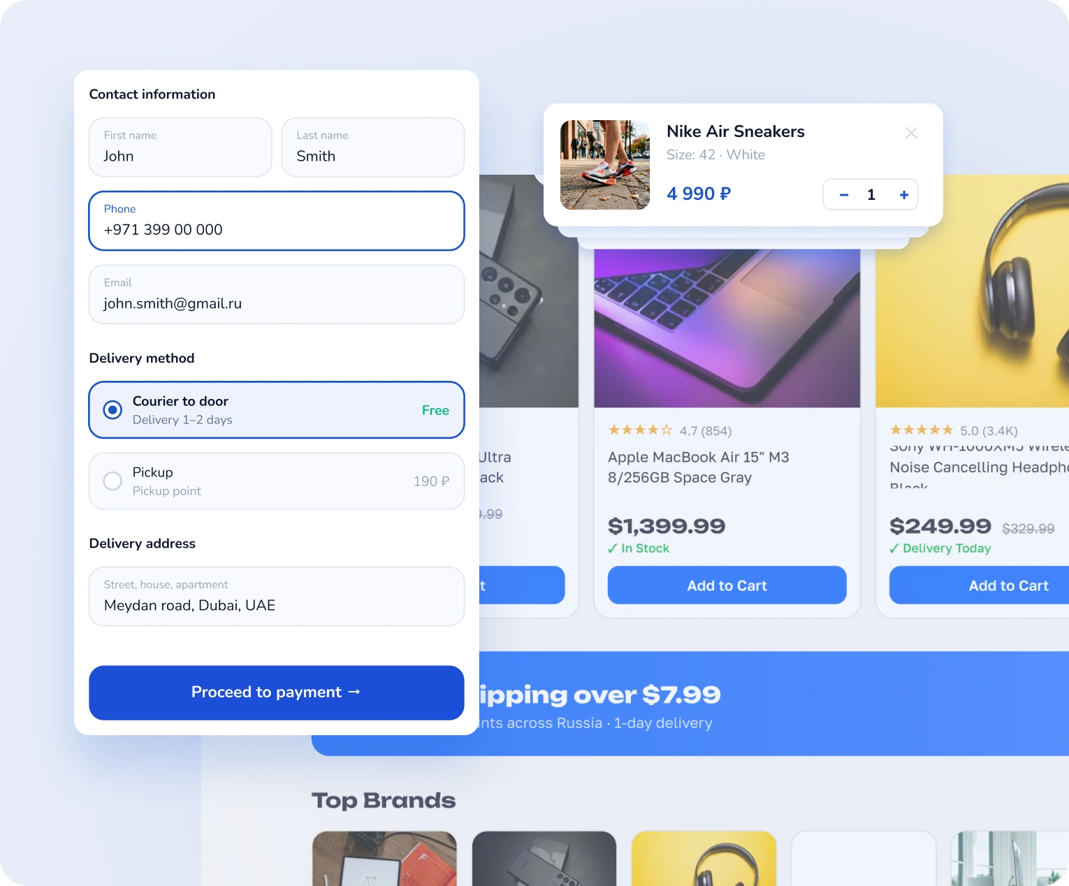 Fewer steps to purchase